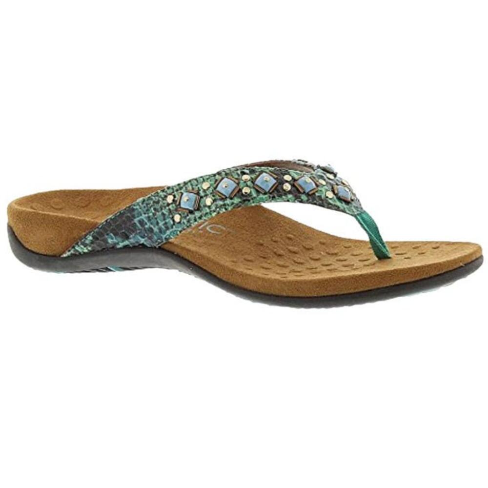 Vionic Floriana Turquoise Snake Sandals